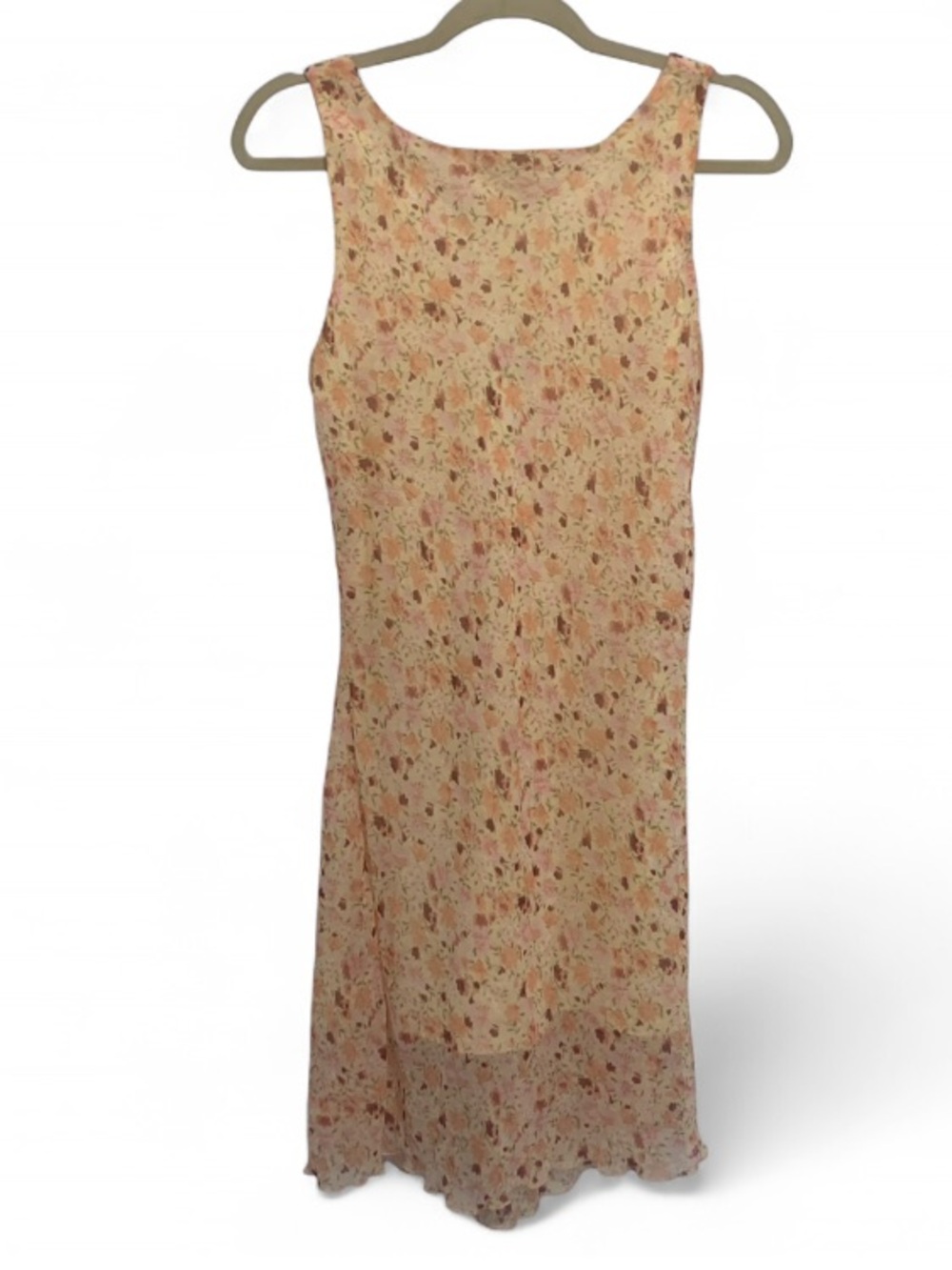 Y2K La Belle Sleeveless Floral Midi Dress in Cream
